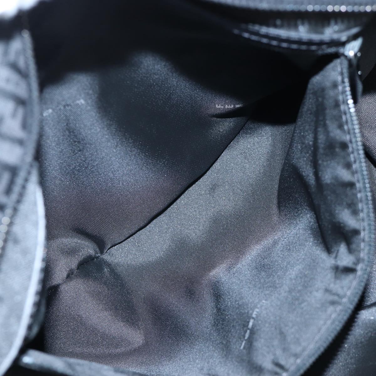 FENDI Zucchino Canvas Tote Bag Black Silver Auth am12126V