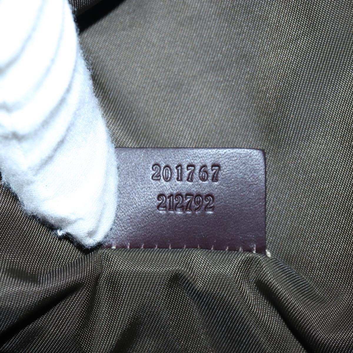 GUCCI GG Supreme Shoulder Bag PVC Beige Gold 201767 Auth am12127V