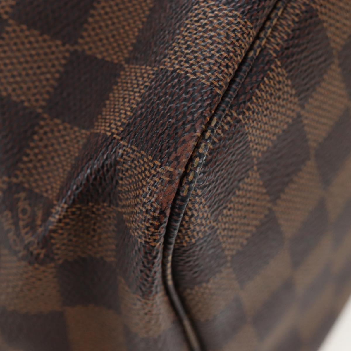LOUIS VUITTON Damier Ebene Rose valerine Neverfull MM Bag N41603 Auth am12129M