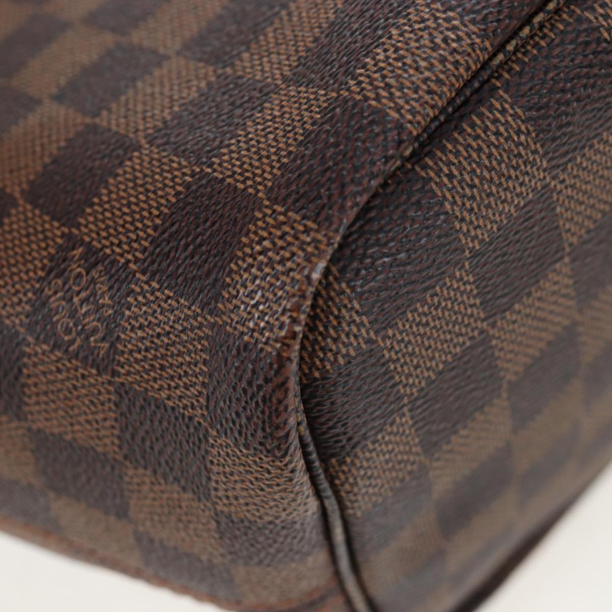 LOUIS VUITTON Damier Ebene Rose valerine Neverfull MM Bag N41603 Auth am12129M