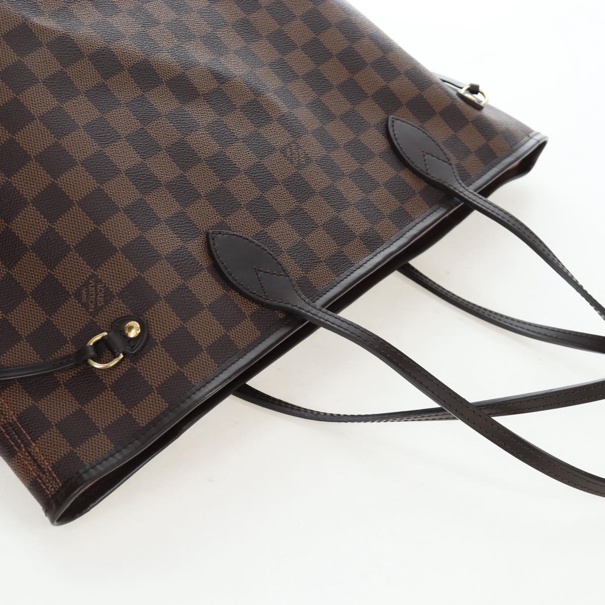 LOUIS VUITTON Damier Ebene Rose valerine Neverfull MM Bag N41603 Auth am12129M