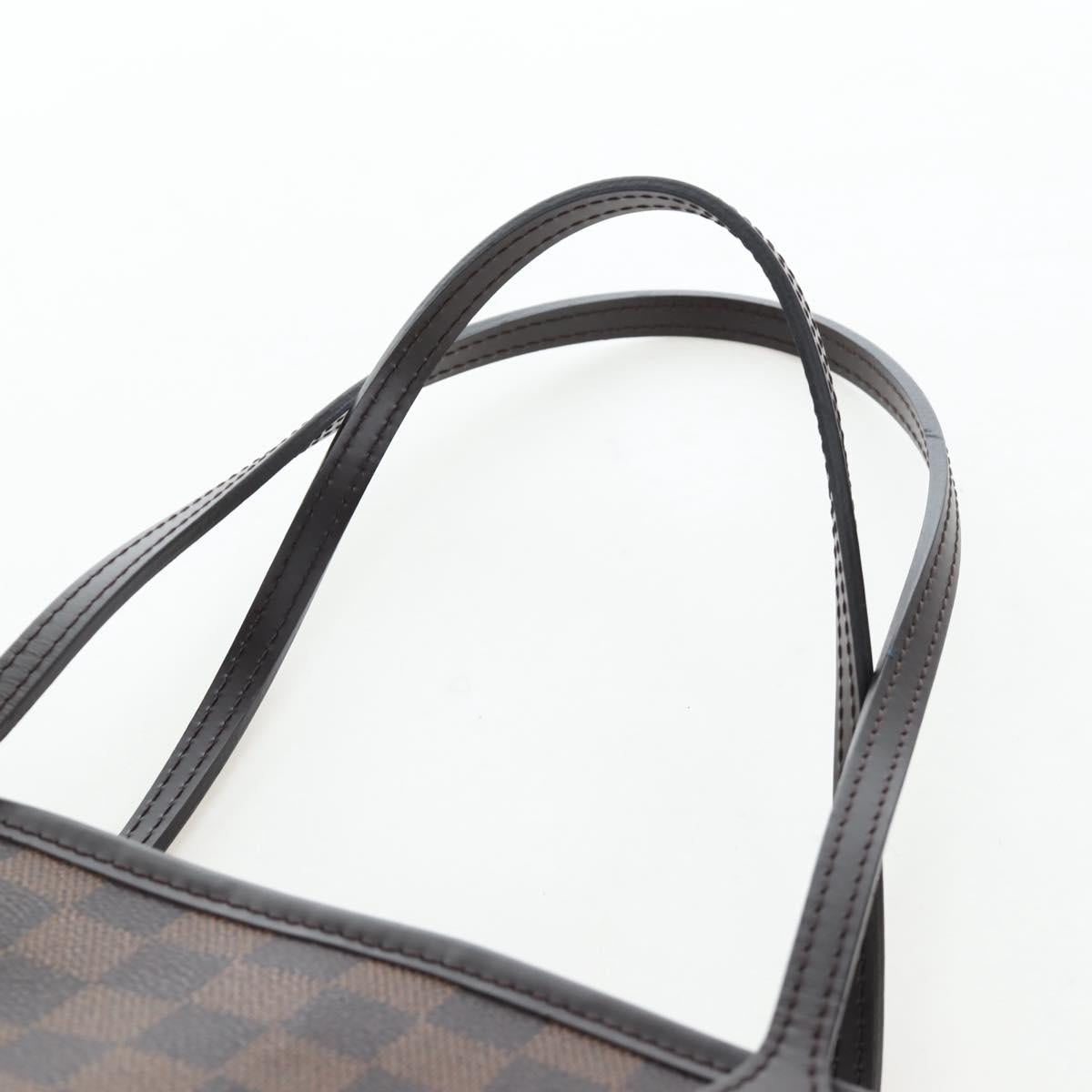 LOUIS VUITTON Damier Ebene Rose valerine Neverfull MM Bag N41603 Auth am12129M