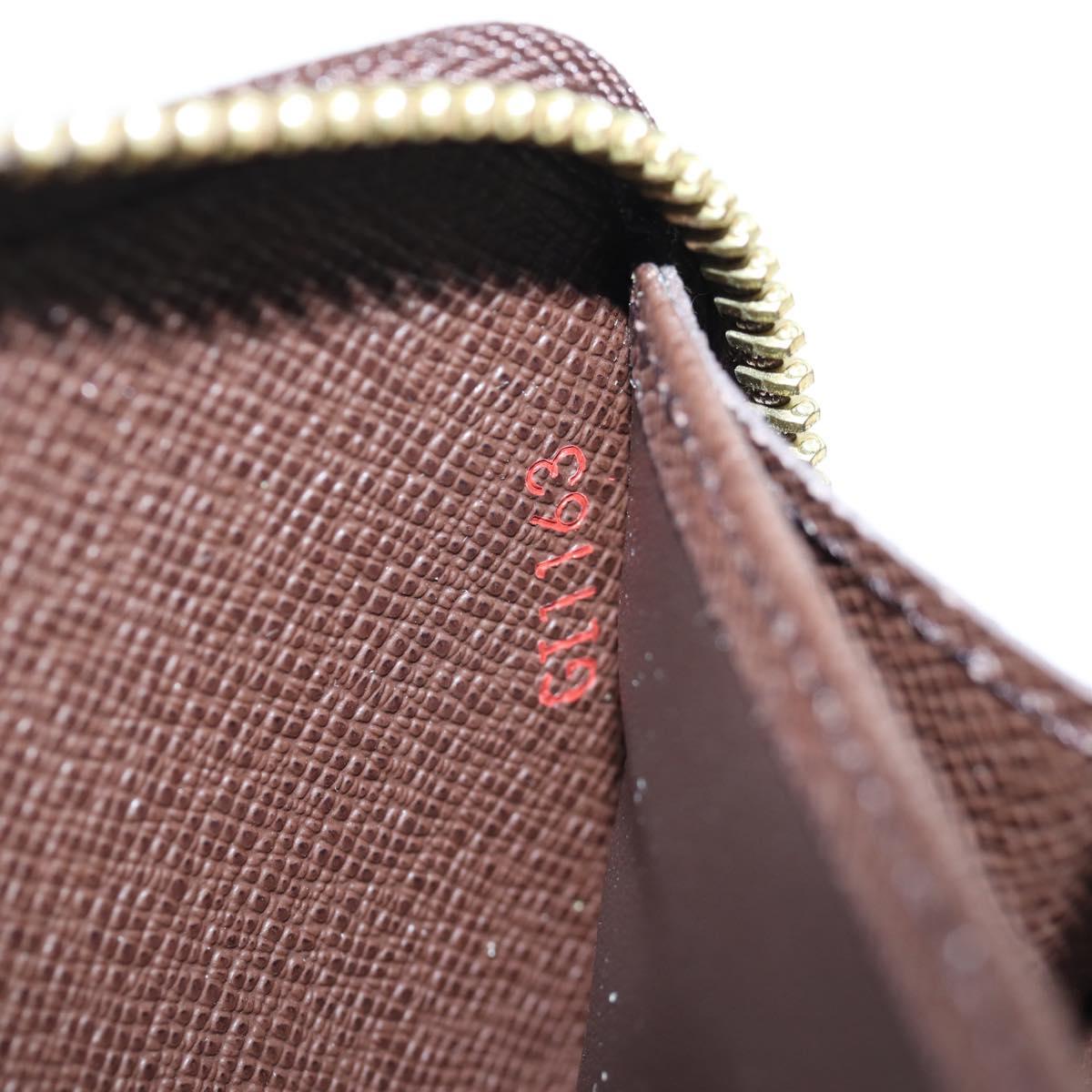 LOUIS VUITTON Damier Ebene Zippy Wallet Long Wallet N41661 LV Auth am12132V