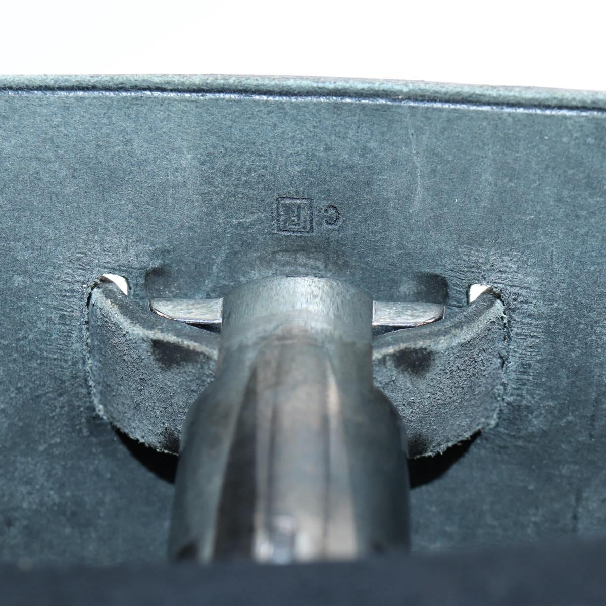 HERMES Herbag PM Hand Bag Canvas Black Silver Auth am12133V
