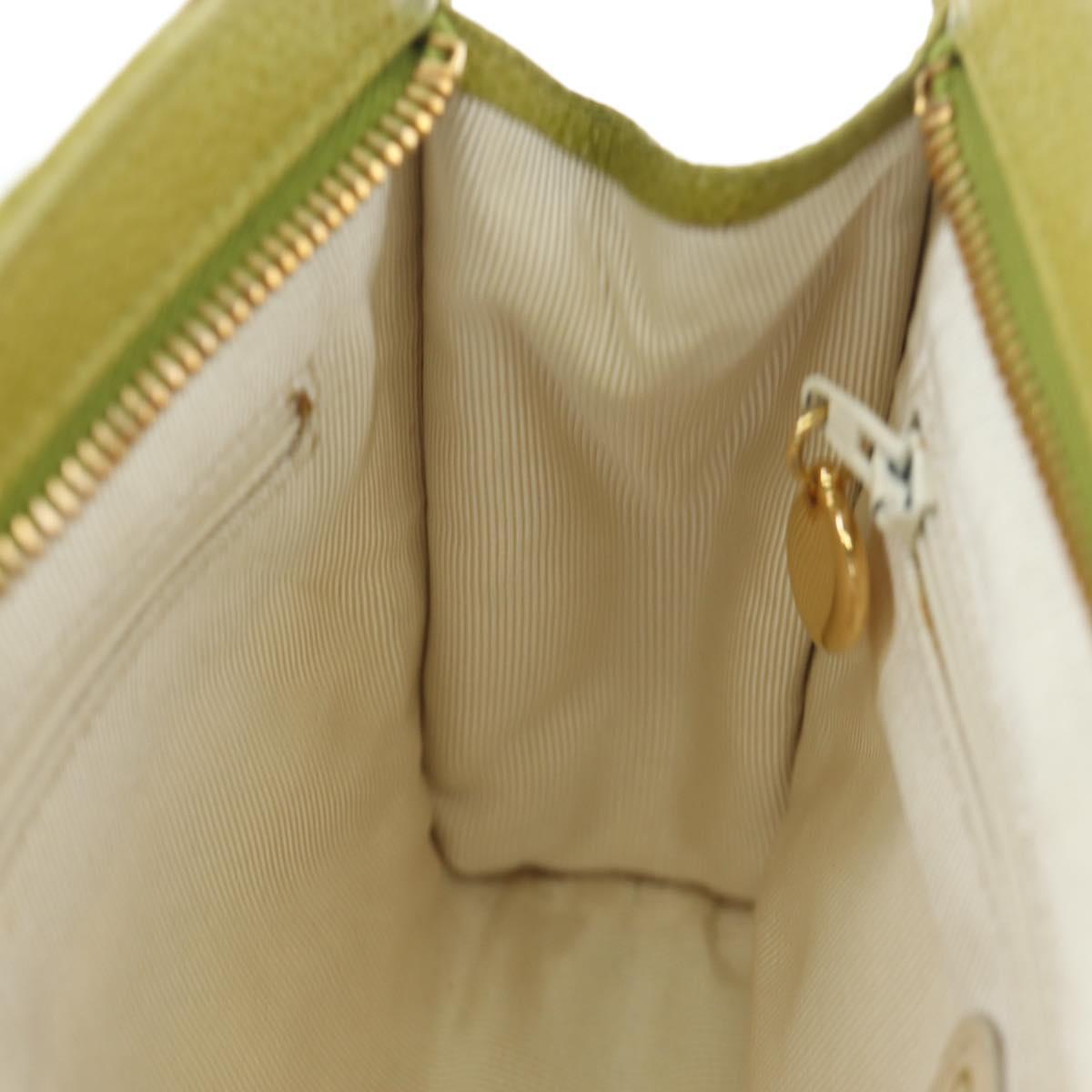 CHANEL Waist bag Caviar Skin Lime Yellow Gold CC Auth am12134V