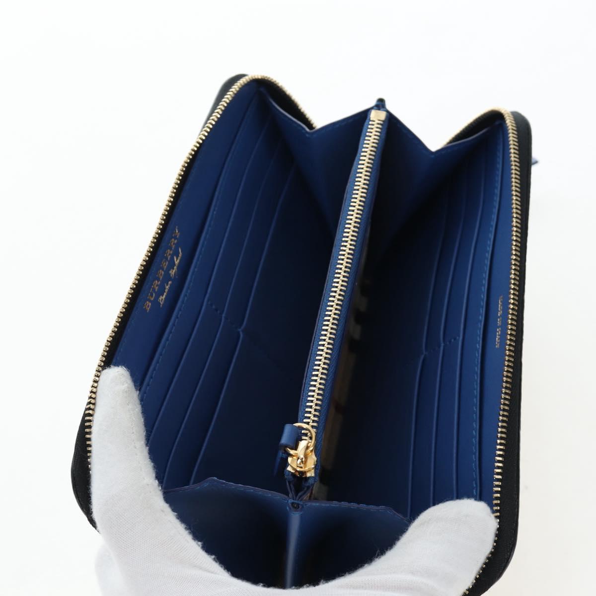 BURBERRY Christine Applique Round Wallet Leather Multicolor Gold Auth am12140V