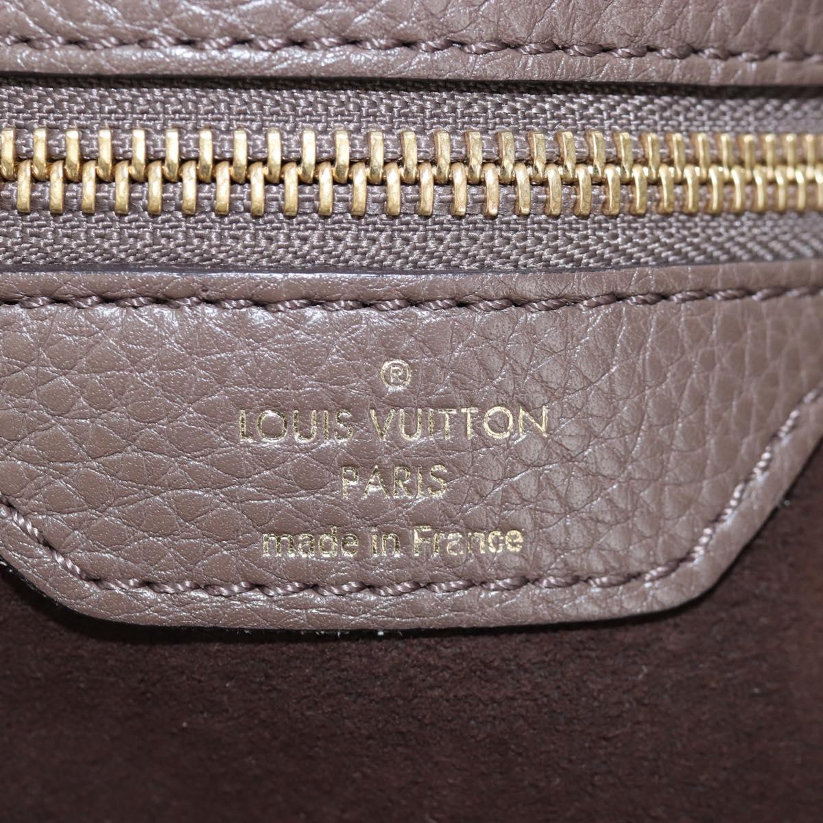 LOUIS VUITTON Monogram Punching Mahina XL Bag Leather Brown M95714 Auth am12145V