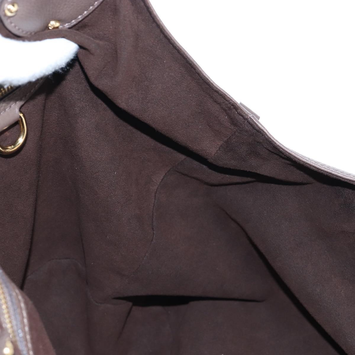 LOUIS VUITTON Monogram Punching Mahina XL Bag Leather Brown M95714 Auth am12145V