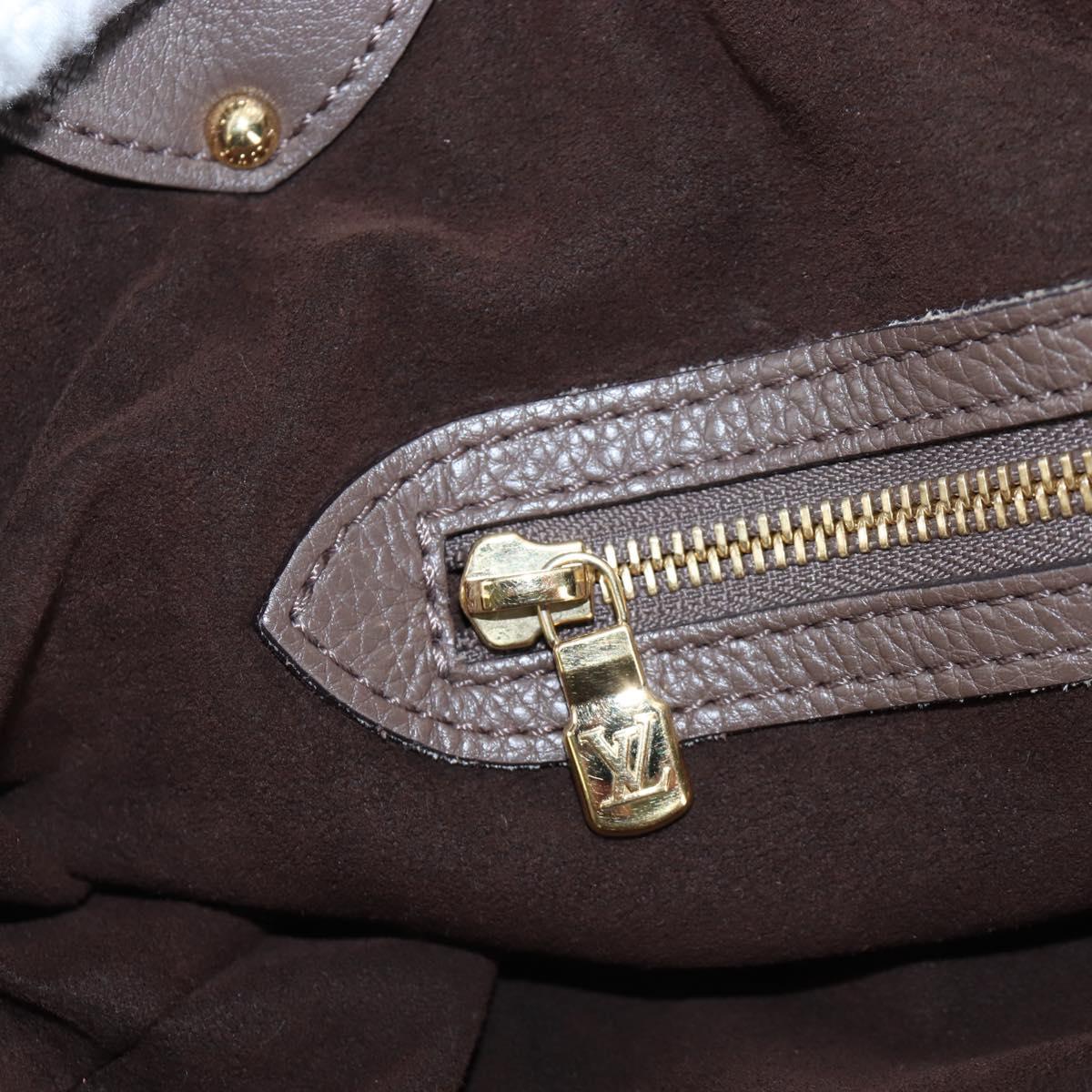 LOUIS VUITTON Monogram Punching Mahina XL Bag Leather Brown M95714 Auth am12145V