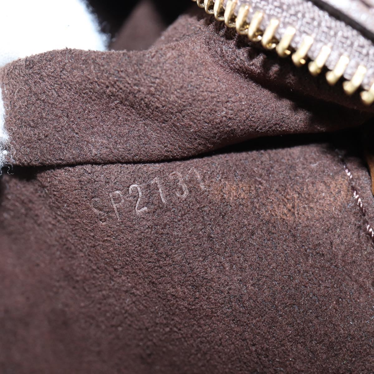 LOUIS VUITTON Monogram Punching Mahina XL Bag Leather Brown M95714 Auth am12145V
