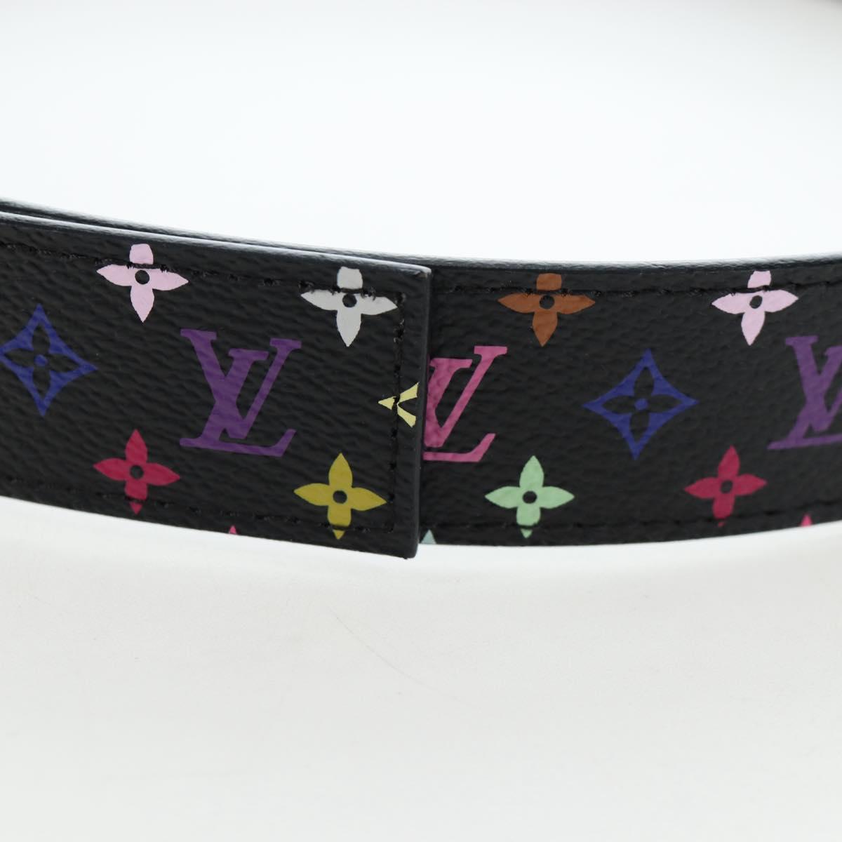 LOUIS VUITTON Multicolor Ceinture LV Cut Belt Black LV Auth am12148A