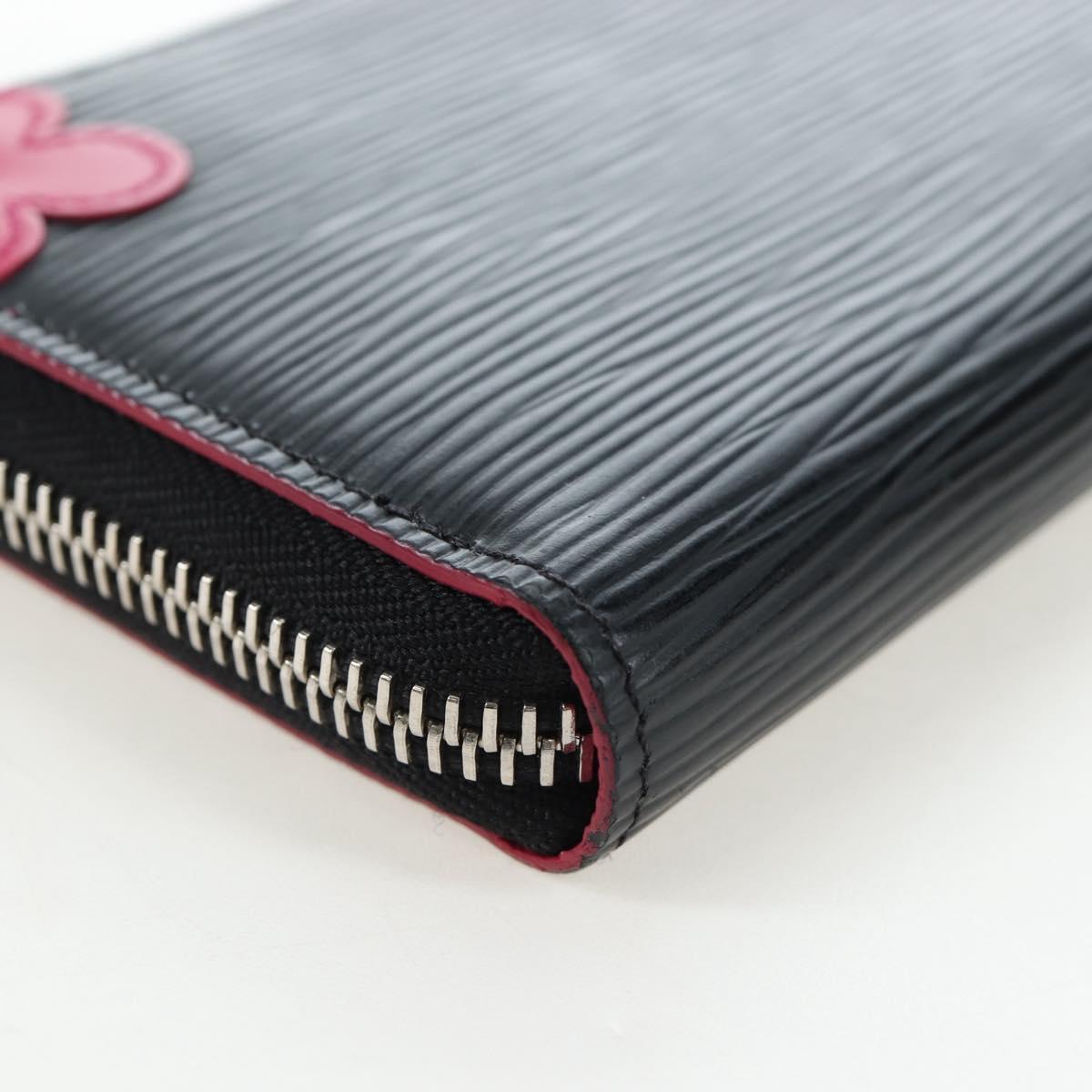 LOUIS VUITTON Epi Portefeuille Clemence Long Wallet Black M62968 Auth am12154M