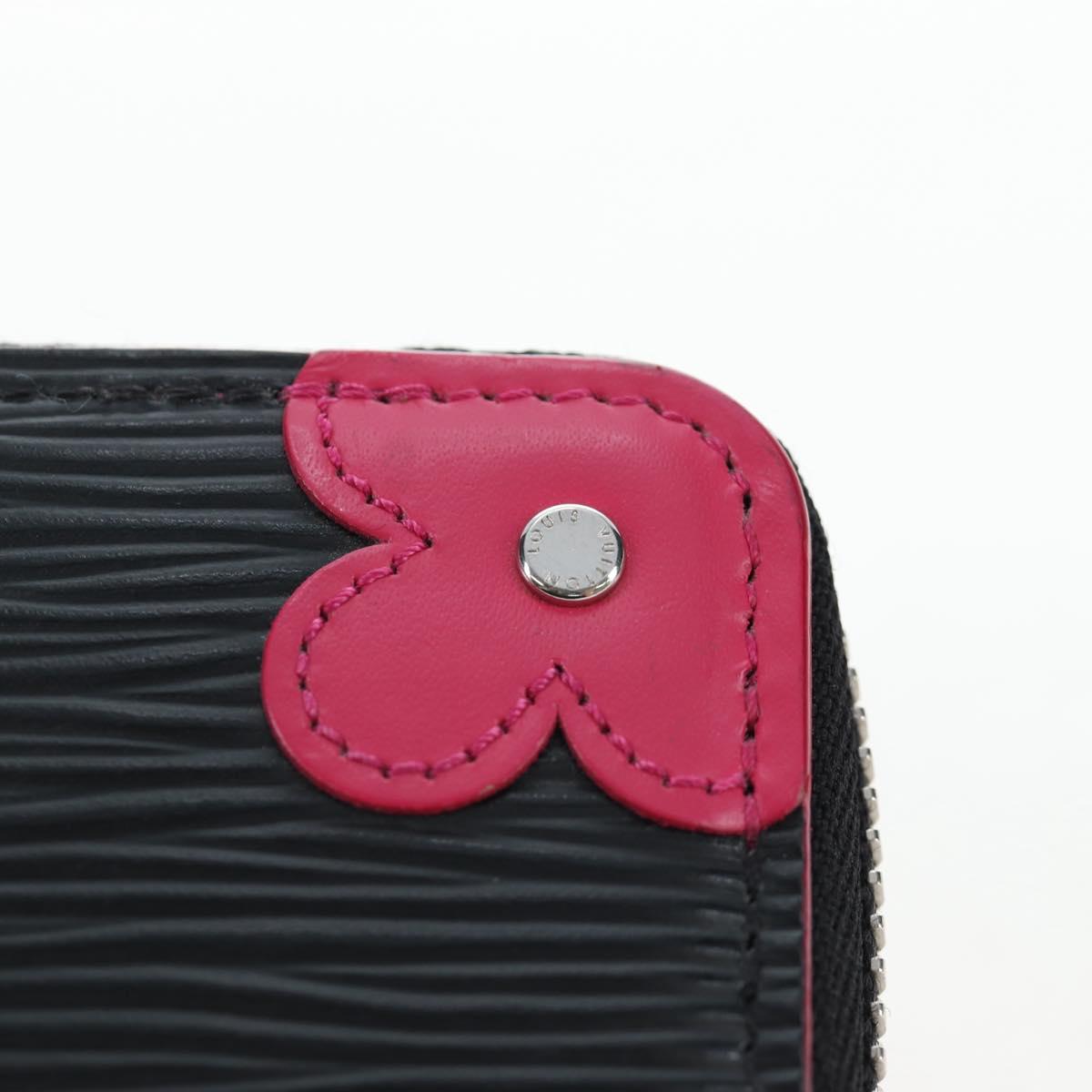 LOUIS VUITTON Epi Portefeuille Clemence Long Wallet Black M62968 Auth am12154M