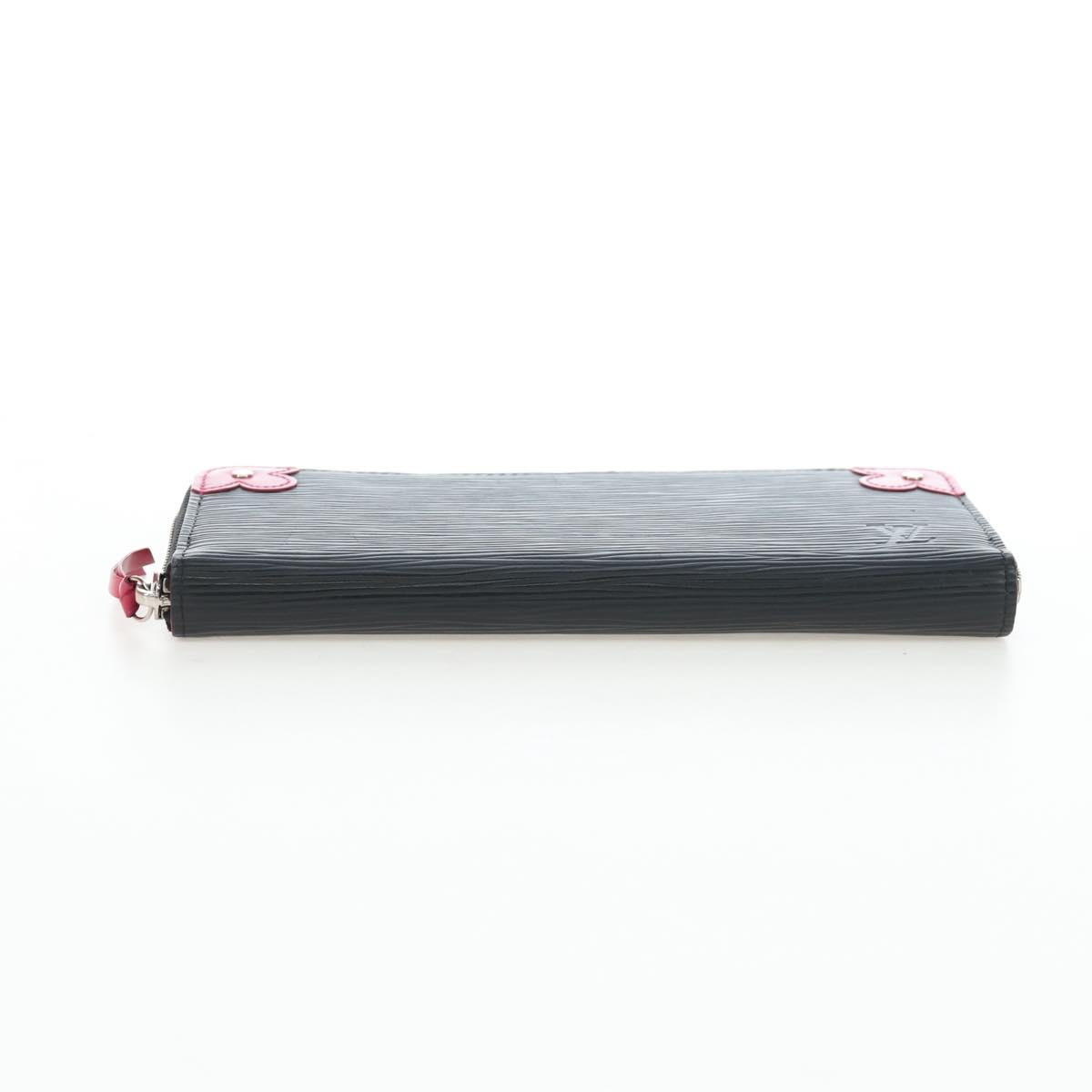 LOUIS VUITTON Epi Portefeuille Clemence Long Wallet Black M62968 Auth am12154M