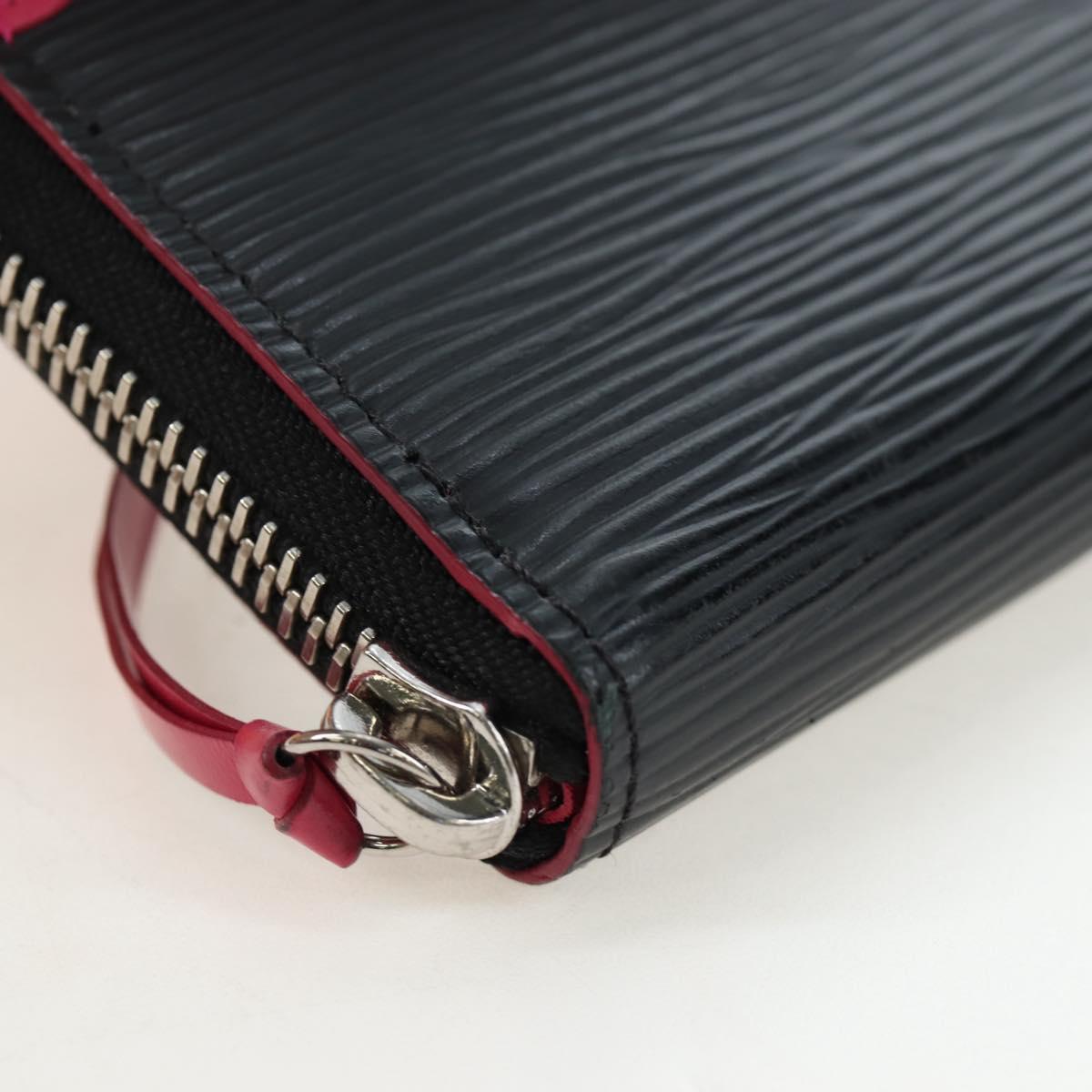 LOUIS VUITTON Epi Portefeuille Clemence Long Wallet Black M62968 Auth am12154M