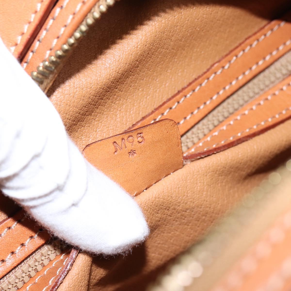 CELINE Macadam Canvas Hand Bag PVC Leather Brown Gold Auth am12157V