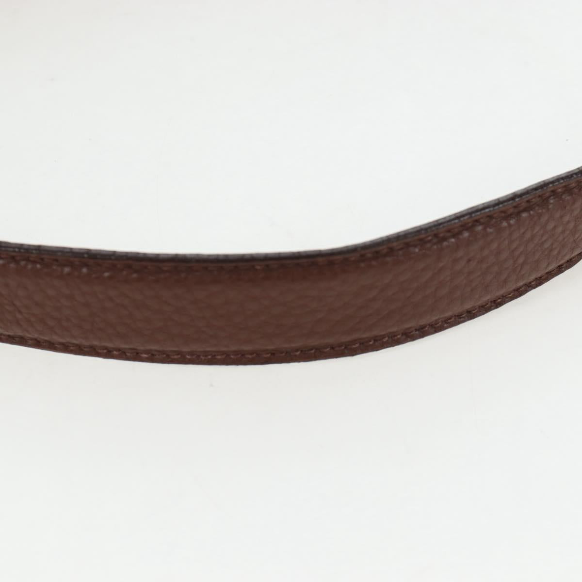 PRADA Shoulder Bag Taurillon Clemence Brown Gold Auth am12161V
