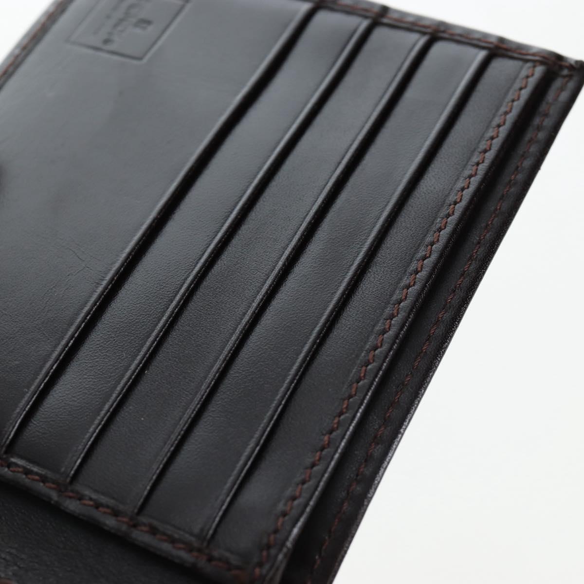 FENDI Zucca Canvas Bifold Wallet Black Brown Auth am12162V