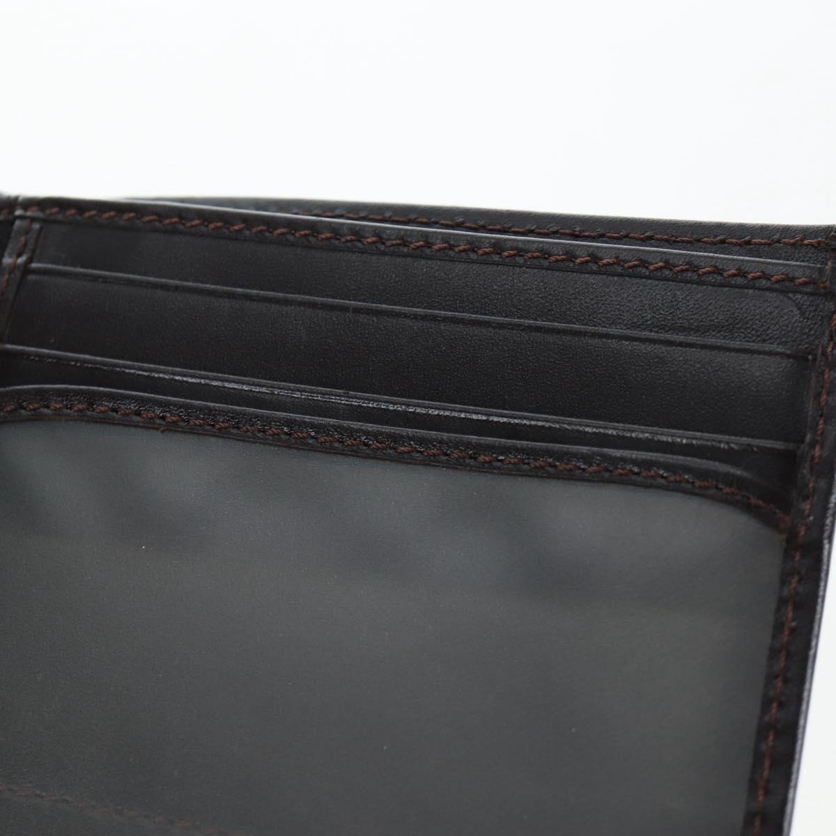 FENDI Zucca Canvas Bifold Wallet Black Brown Auth am12162V