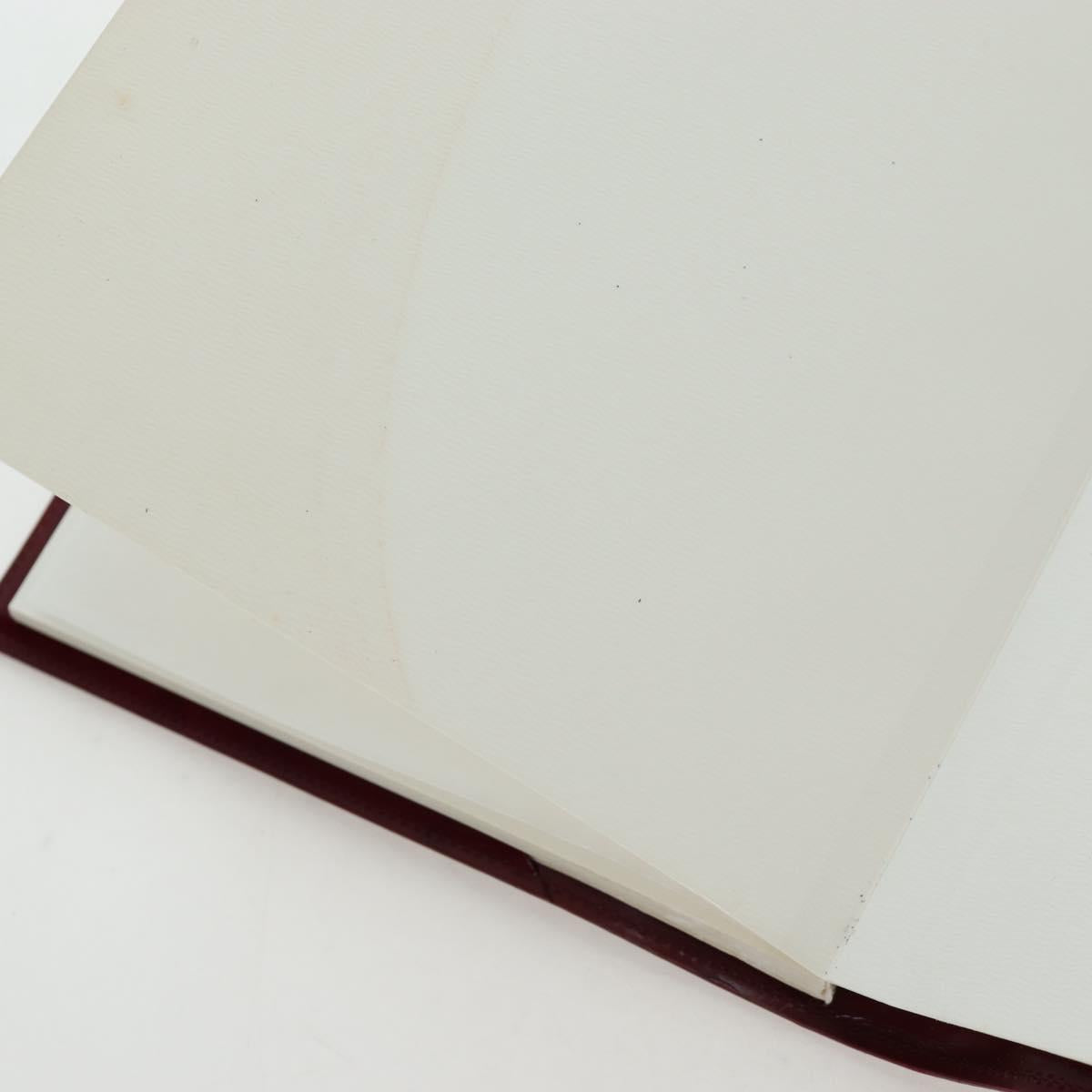 CARTIER Happy Birthday Note Cover Patent leather Bordeaux Gold Auth am12165V
