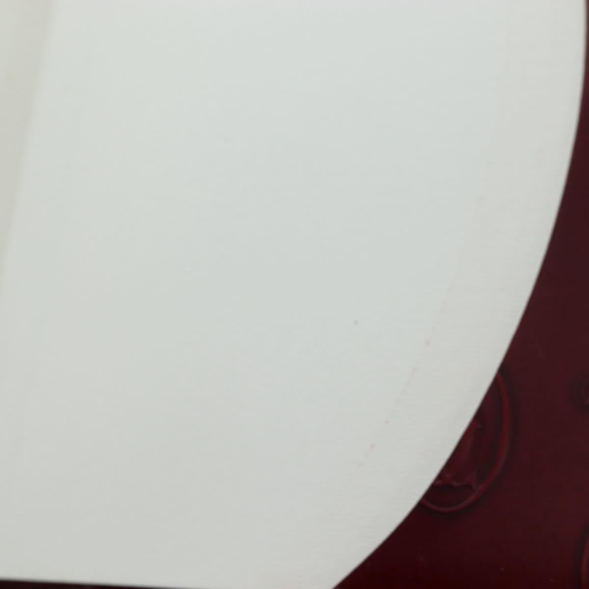 CARTIER Happy Birthday Note Cover Patent leather Bordeaux Gold Auth am12165V