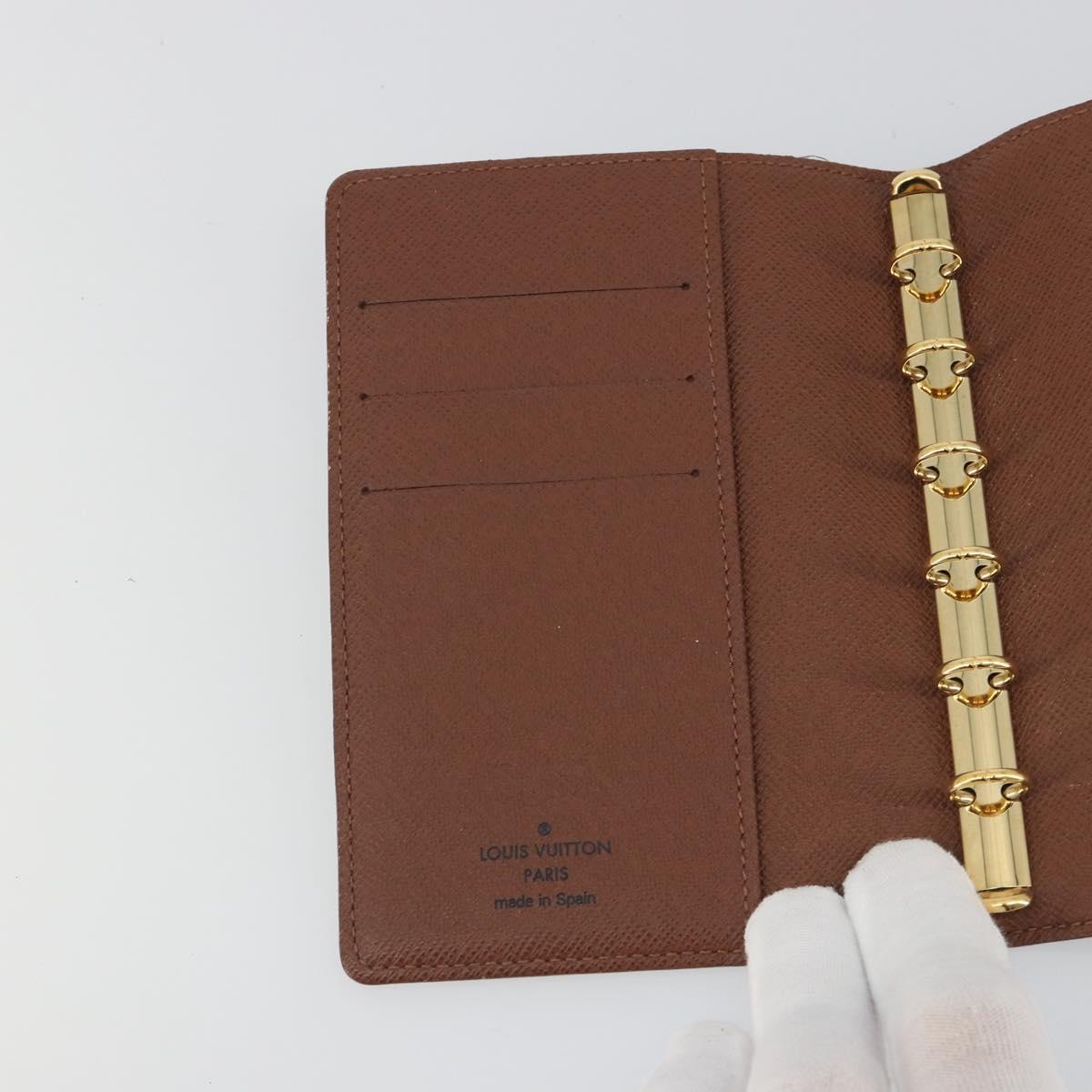 LOUIS VUITTON Monogram Agenda PM Day Planner Cover R20005 LV Auth am12167A