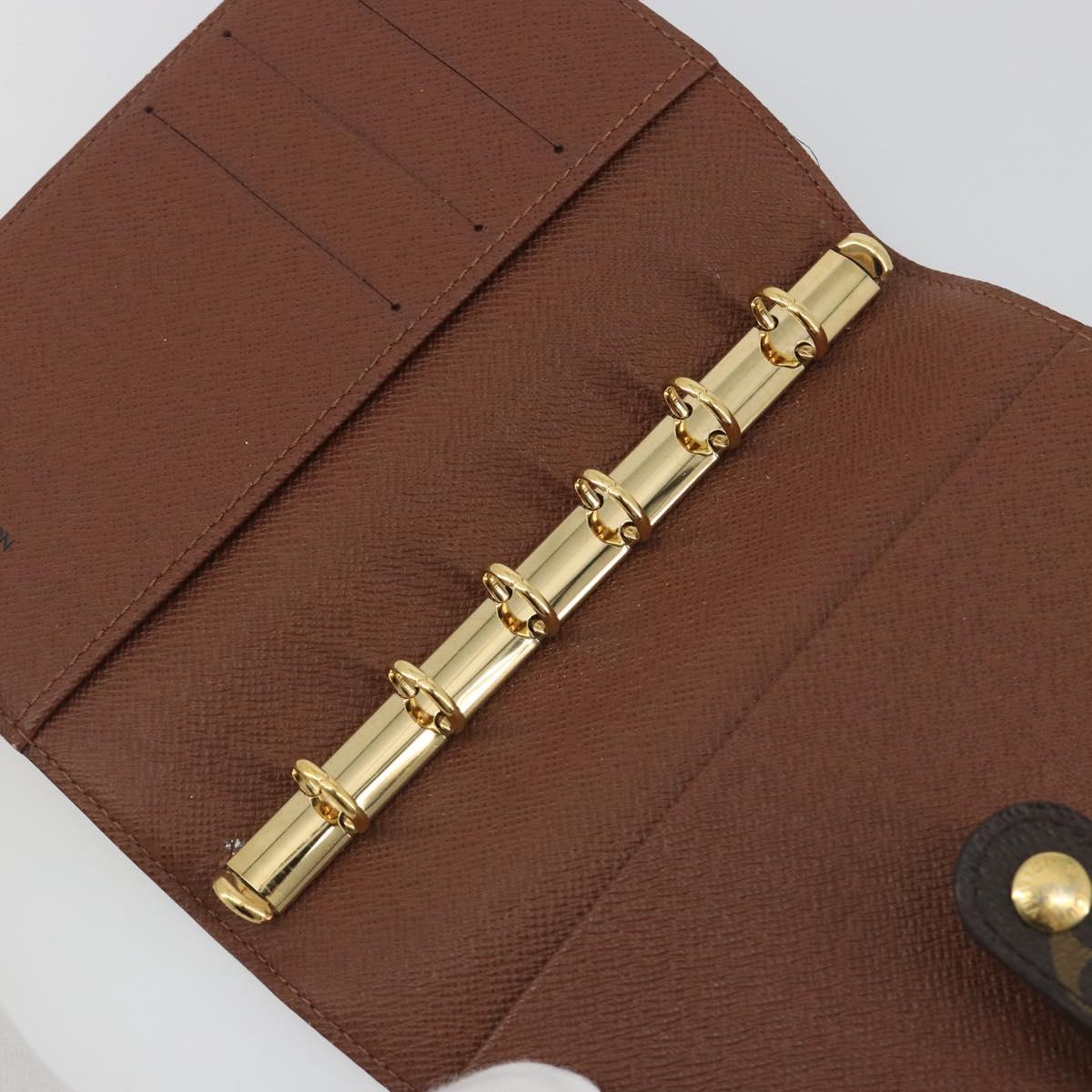 LOUIS VUITTON Monogram Agenda PM Day Planner Cover R20005 LV Auth am12167A