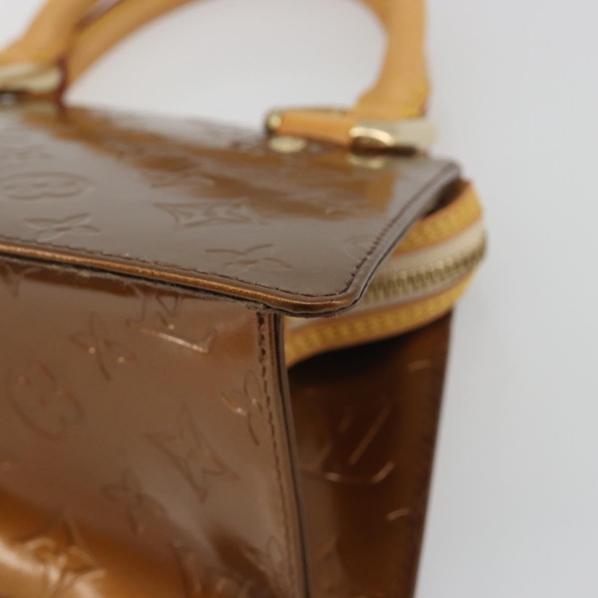 LOUIS VUITTON Monogram Vernis Mini Forsythe Hand Bag Bronze M91120 Auth am12170A