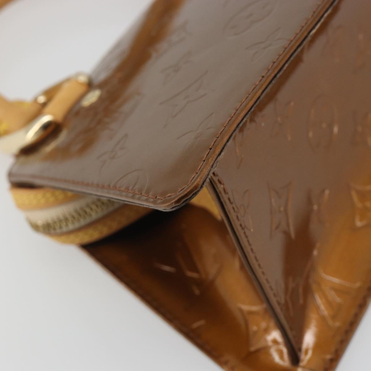 LOUIS VUITTON Monogram Vernis Mini Forsythe Hand Bag Bronze M91120 Auth am12170A