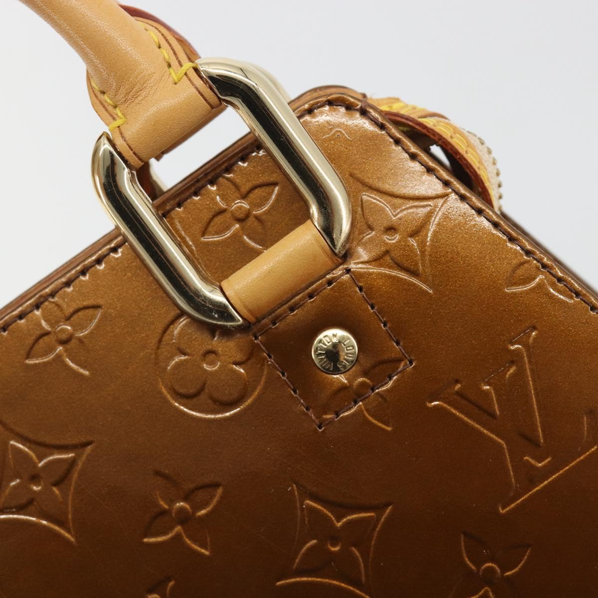 LOUIS VUITTON Monogram Vernis Mini Forsythe Hand Bag Bronze M91120 Auth am12170A