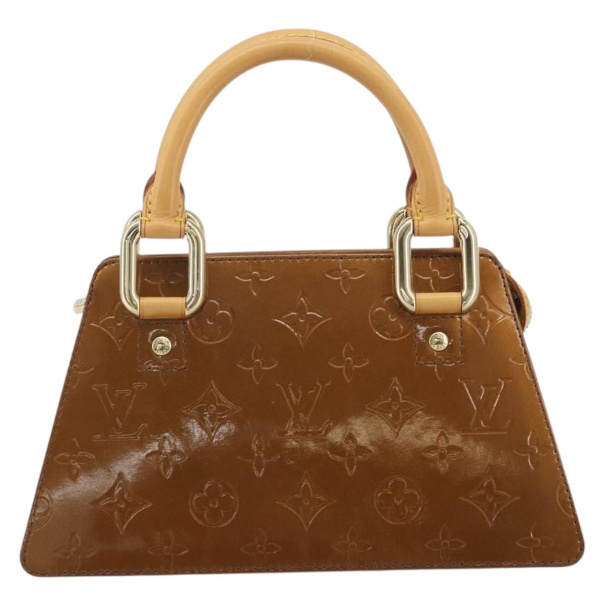 LOUIS VUITTON Monogram Vernis Mini Forsythe Hand Bag Bronze M91120 Auth am12170A