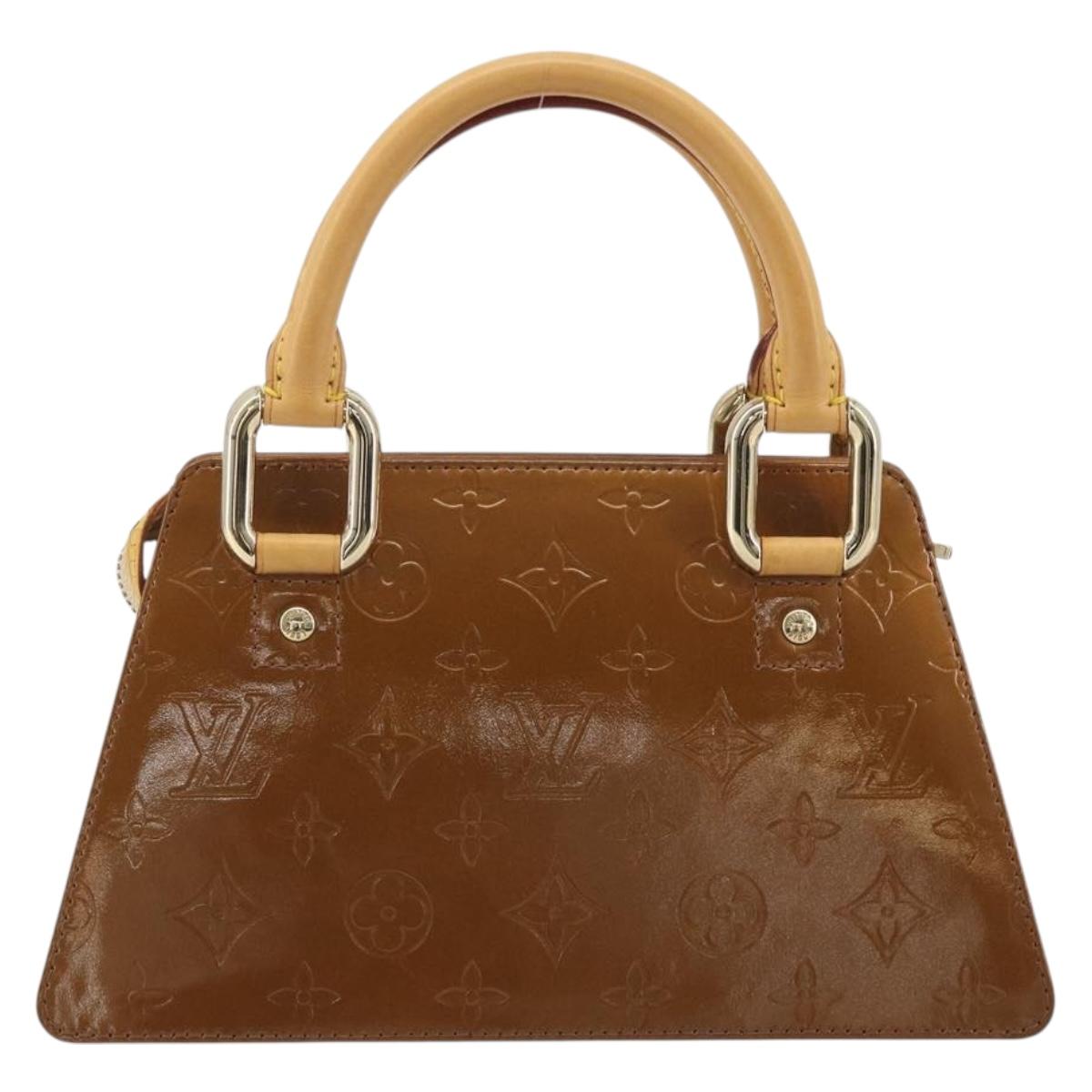 LOUIS VUITTON Monogram Vernis Mini Forsythe Hand Bag Bronze M91120 Auth am12170A