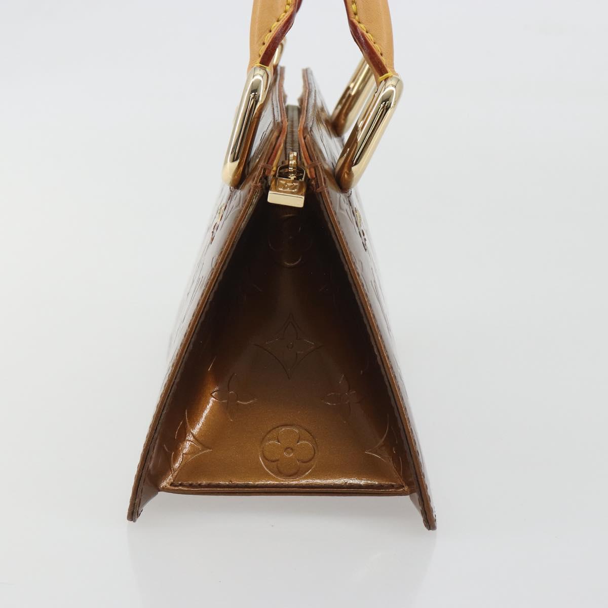 LOUIS VUITTON Monogram Vernis Mini Forsythe Hand Bag Bronze M91120 Auth am12170A