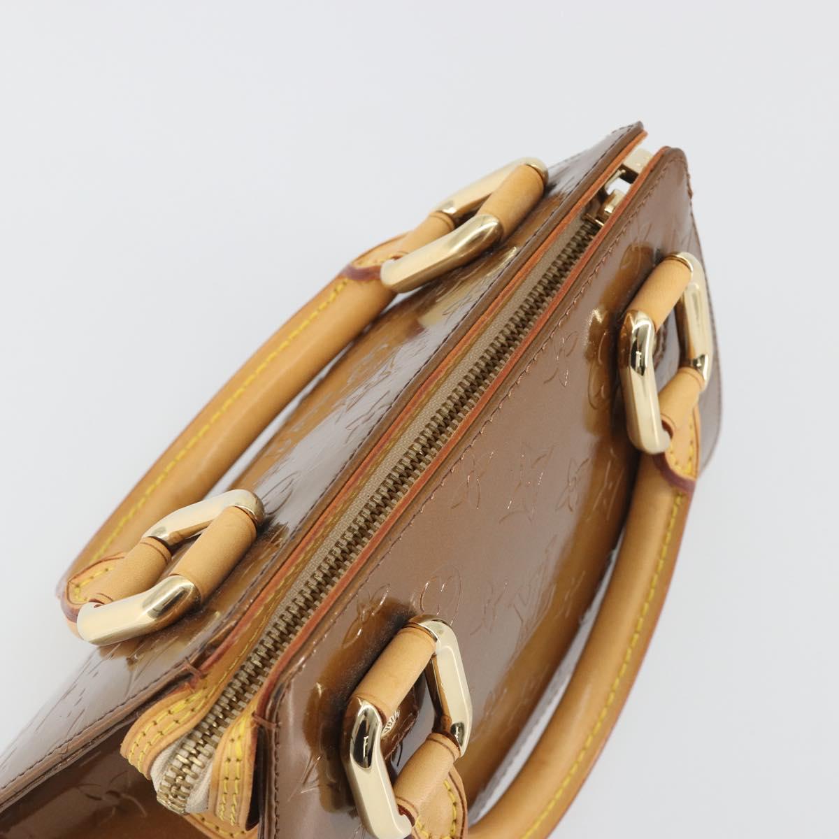 LOUIS VUITTON Monogram Vernis Mini Forsythe Hand Bag Bronze M91120 Auth am12170A