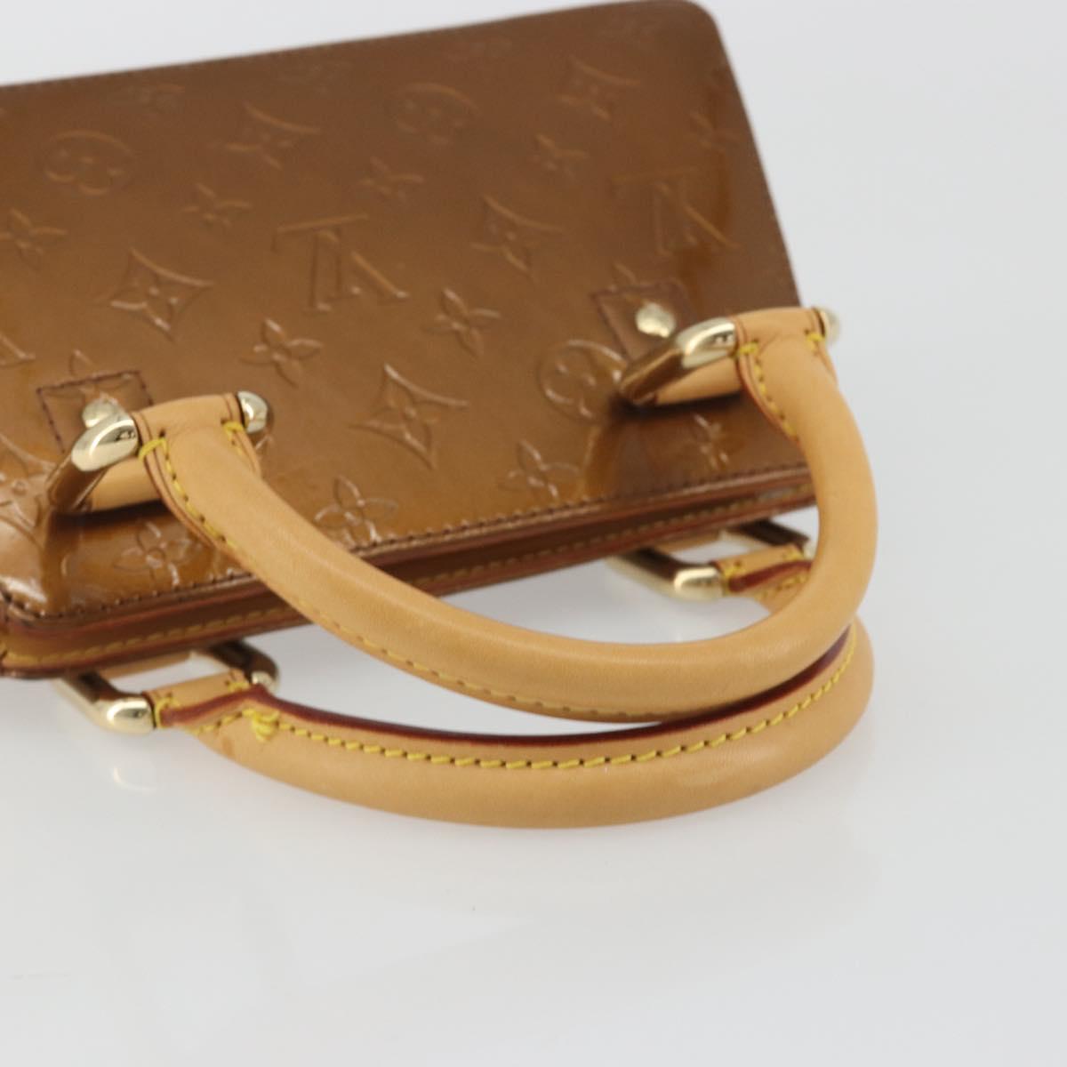 LOUIS VUITTON Monogram Vernis Mini Forsythe Hand Bag Bronze M91120 Auth am12170A