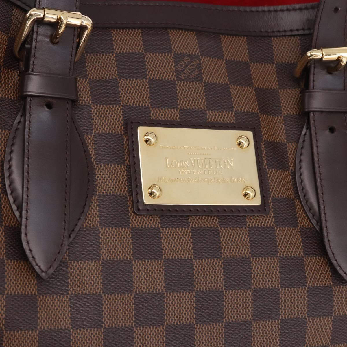 LOUIS VUITTON Damier Ebene Hampstead MM Tote Bag N51204 LV Auth am12171V