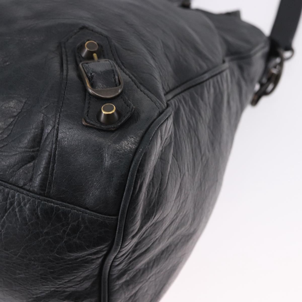BALENCIAGA The Vero Hand Bag Leather 2way Navy 235216 Auth am12179V