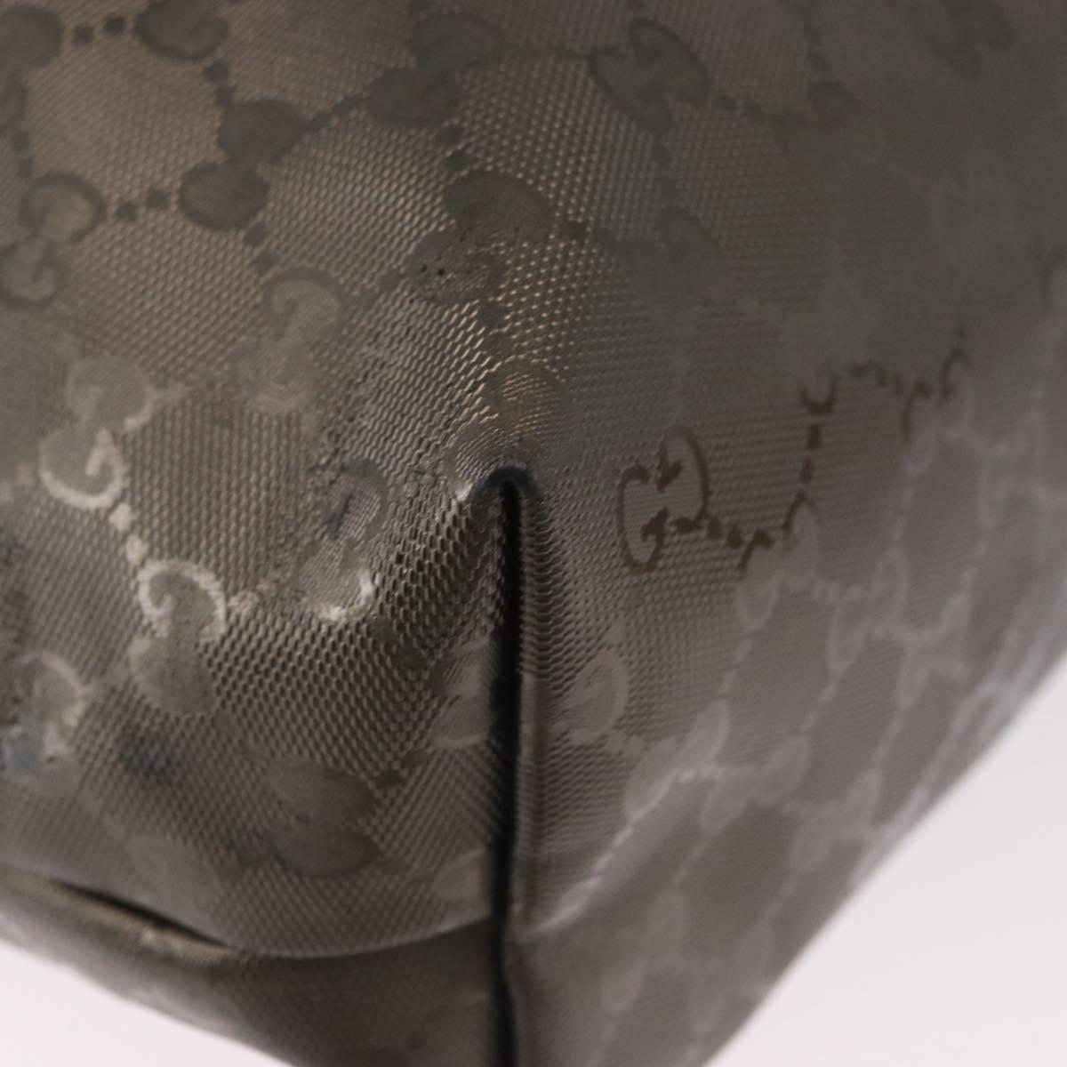 GUCCI GG implementation Tote Bag PVC Gray 211120 Auth am12189V