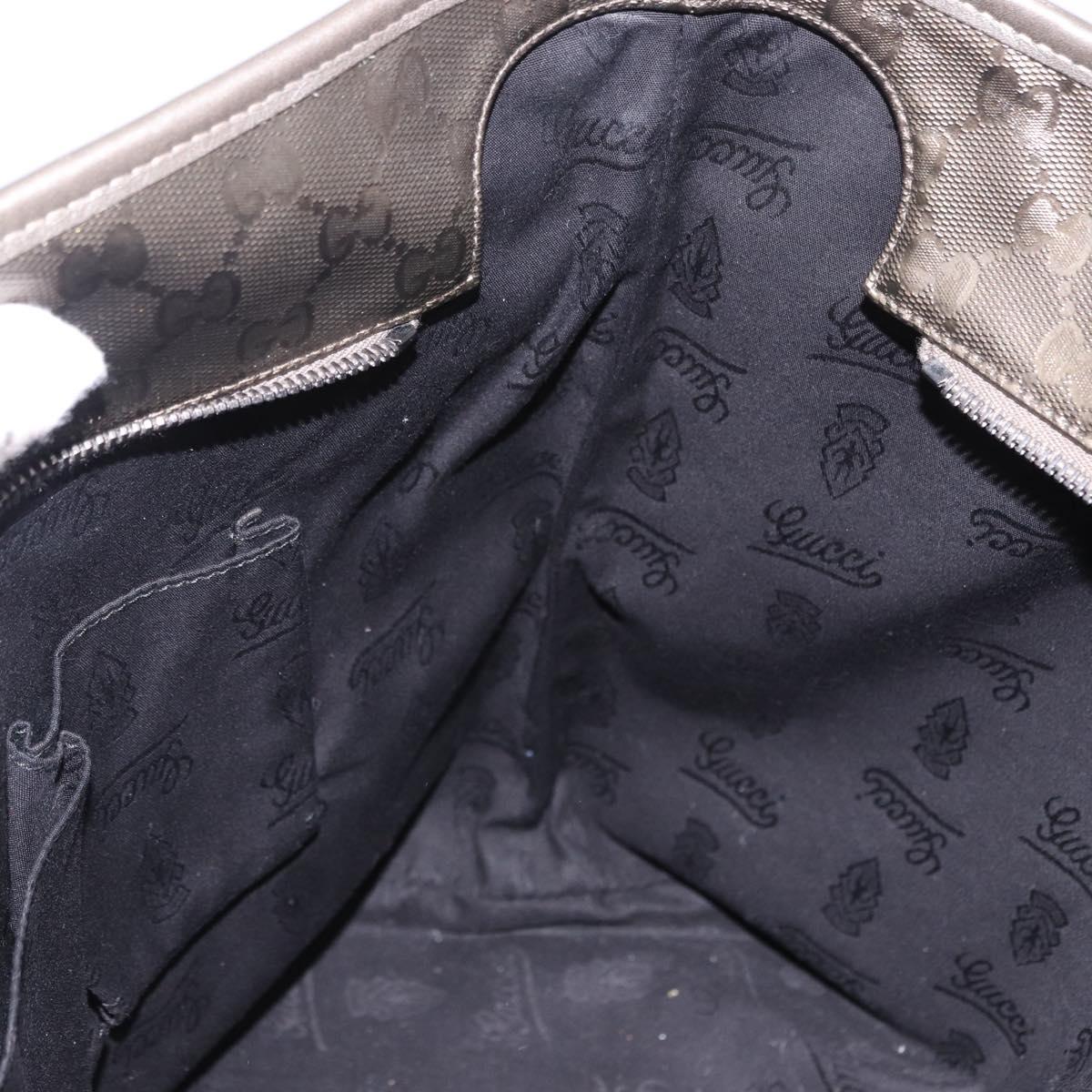 GUCCI GG implementation Tote Bag PVC Gray 211120 Auth am12189V