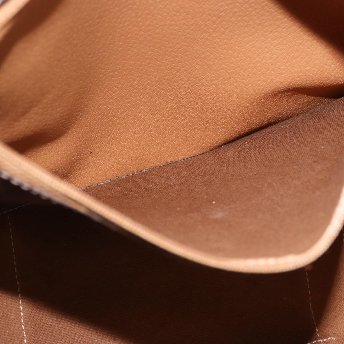 CELINE Macadam Canvas Tote Bag PVC Brown Gold Auth am12199A