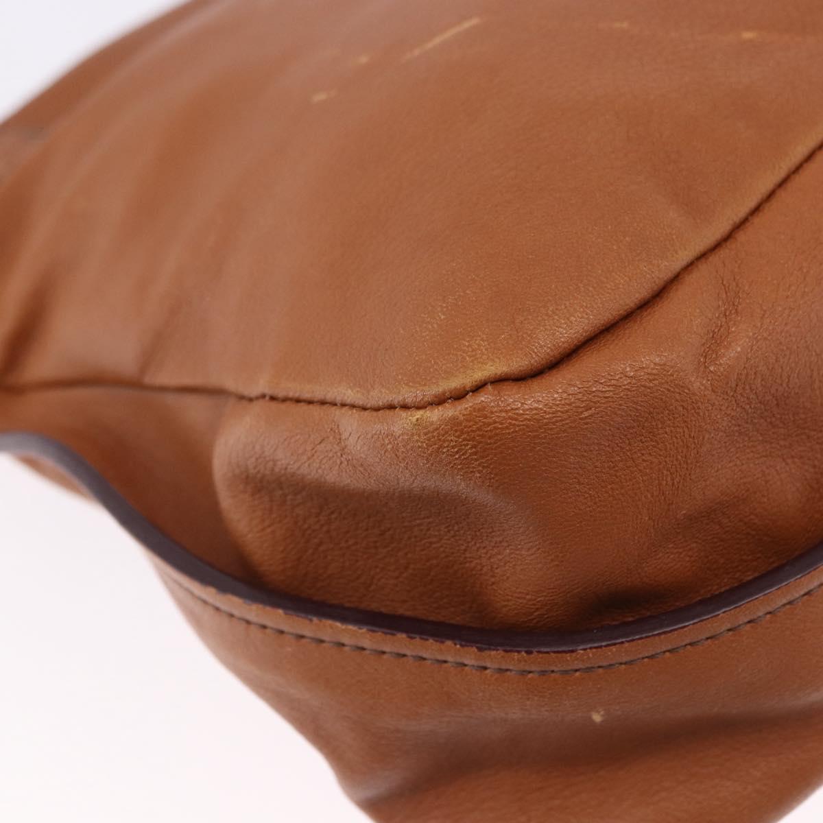 Chloe Margaret Hand Bag Leather 2way Brown Gold Auth am12208A