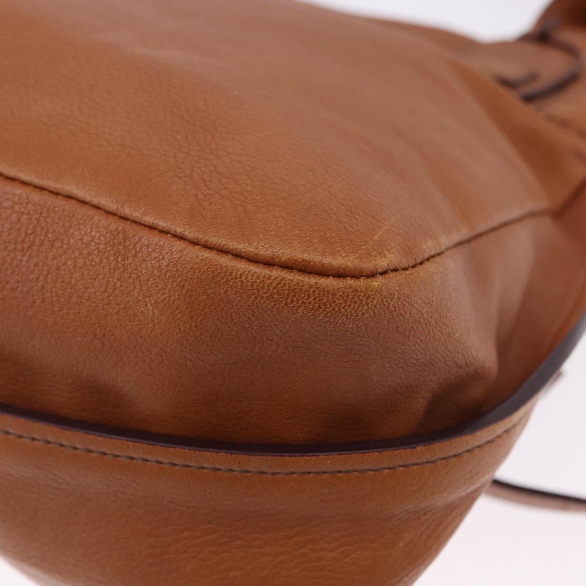 Chloe Margaret Hand Bag Leather 2way Brown Gold Auth am12208A