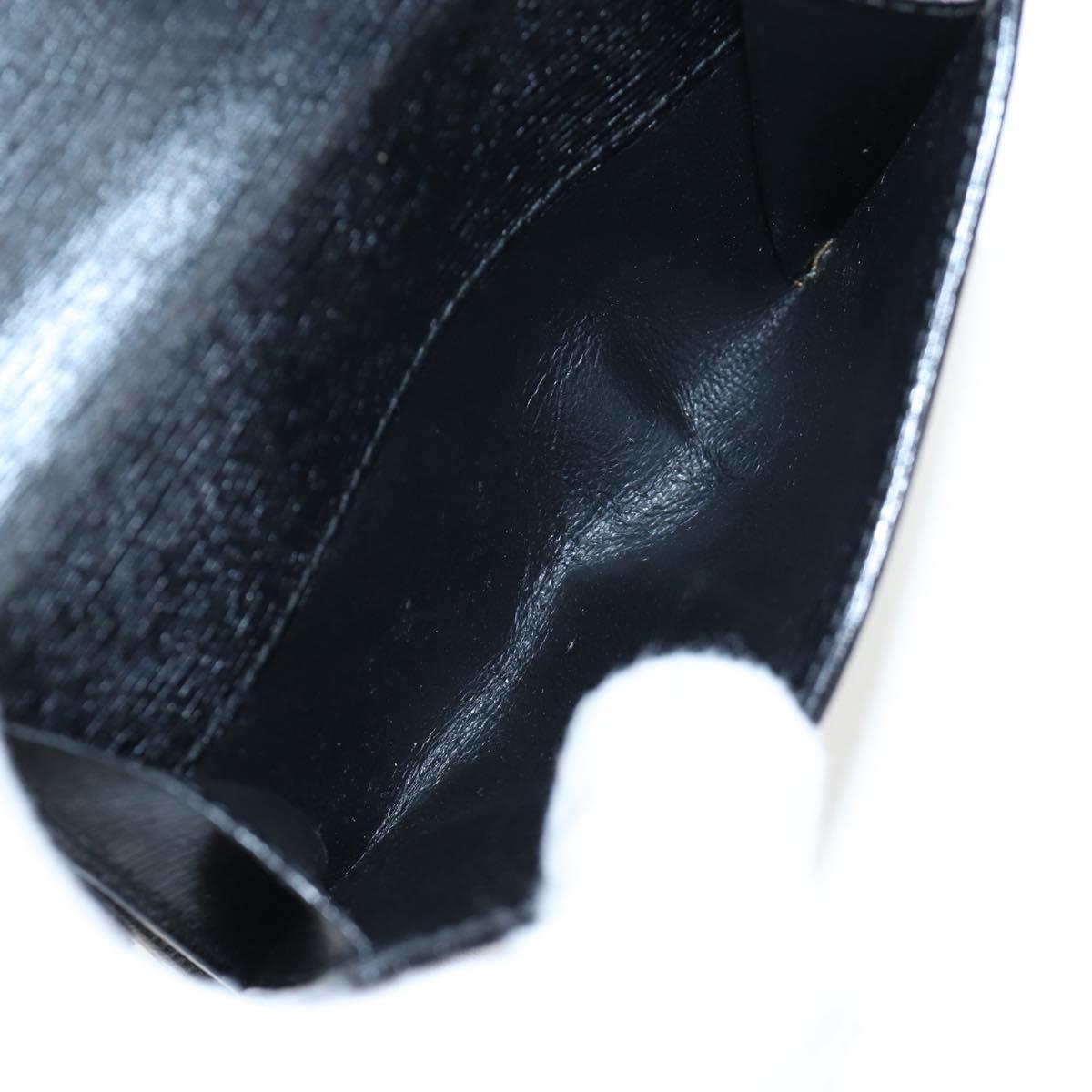 GUCCI G Trifold Wallet Leather Black Auth am12210V