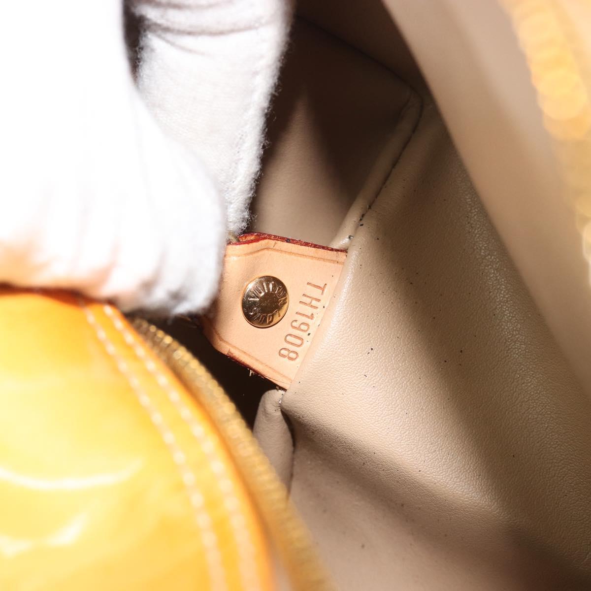 LOUIS VUITTON Monogram Vernis Bedford Hand Bag Beige M91006 LV Auth am12215V