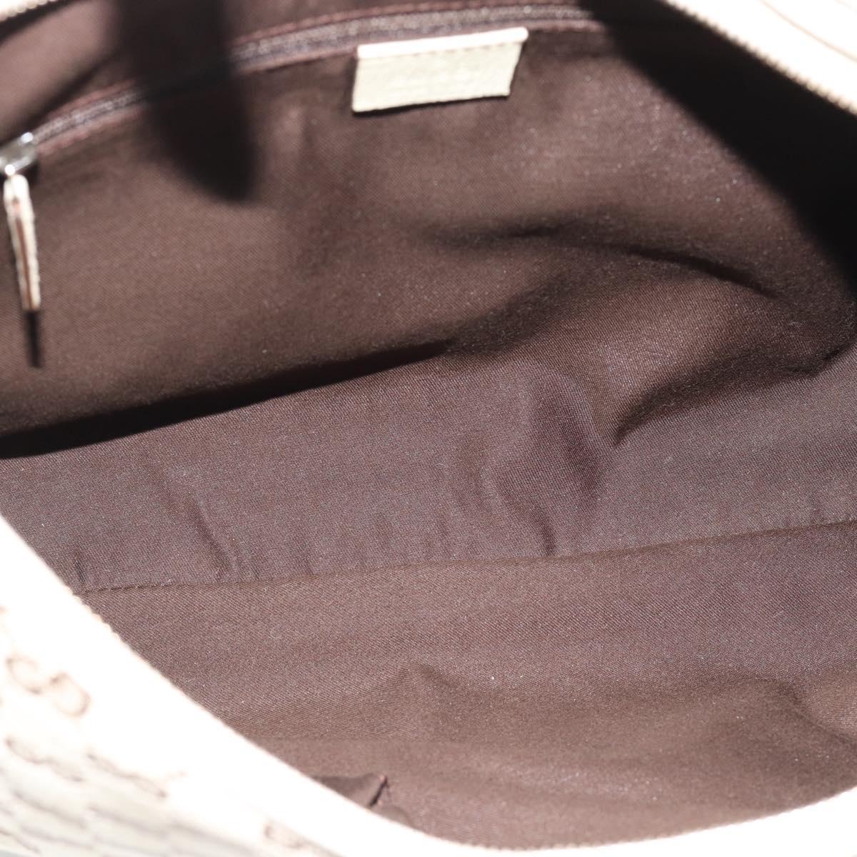 GUCCI GG Canvas Abbey Shoulder Bag Beige Gold 130737 Auth am12216V