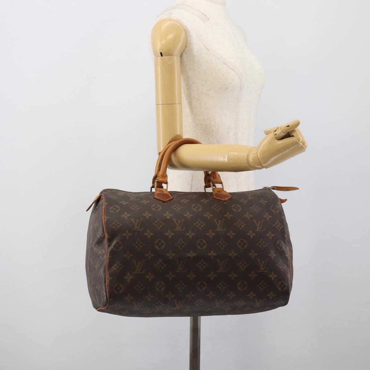 LOUIS VUITTON Monogram Speedy 35 Hand Bag M41524 LV Auth am12222A