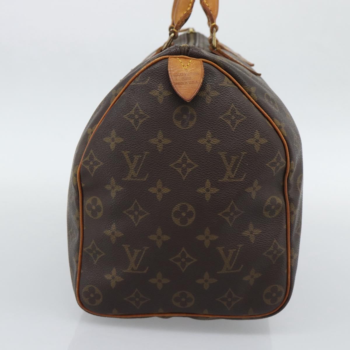 LOUIS VUITTON Monogram Speedy 35 Hand Bag M41524 LV Auth am12222A