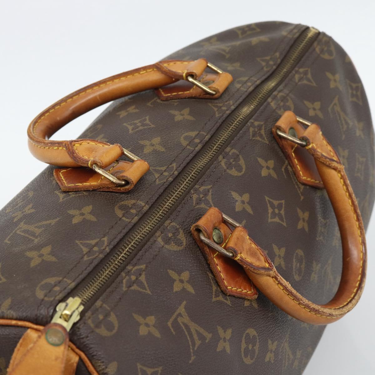 LOUIS VUITTON Monogram Speedy 35 Hand Bag M41524 LV Auth am12222A