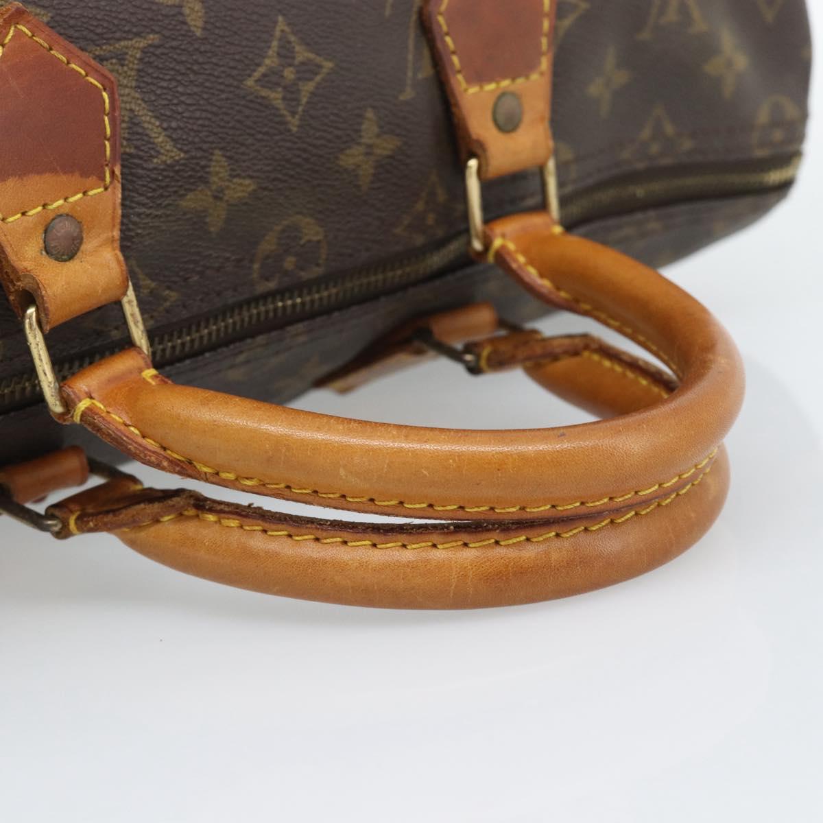 LOUIS VUITTON Monogram Speedy 35 Hand Bag M41524 LV Auth am12222A