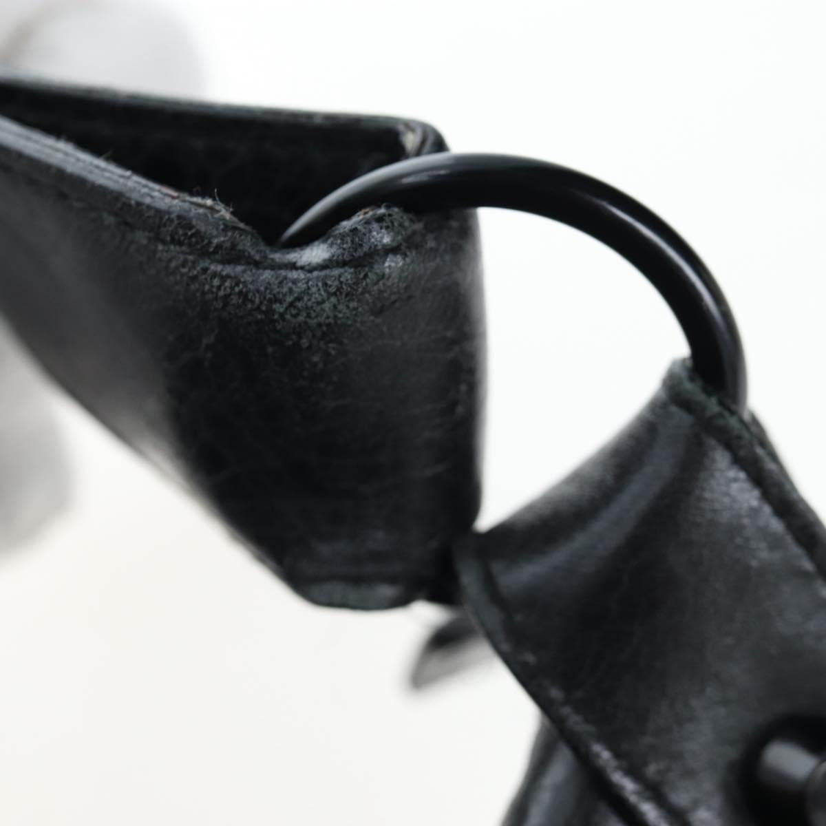 BALENCIAGA Cruise Shoulder Bag Leather Black 170939 Auth am12232V